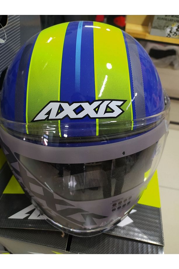 Axxıs Square Gloss Blue Kask - 2