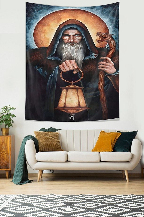 Sihirbaz Leke Tutmaz Kumaş Duvar Örtüsü Duvar Halısı Tapestry - 1