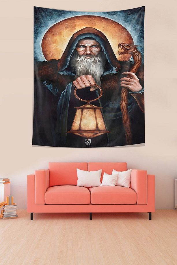 Sihirbaz Leke Tutmaz Kumaş Duvar Örtüsü Duvar Halısı Tapestry - 3