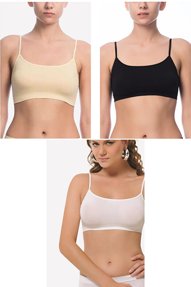 بوستير أبيض رفيع بدون أكمام - 1