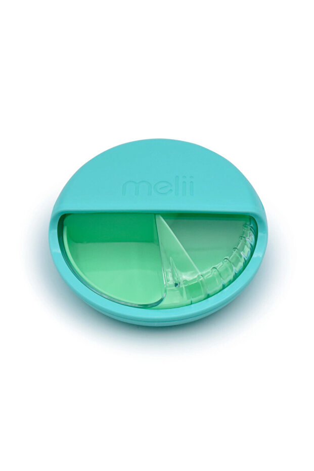 حاوية الوجبات الخفيفة ذات 3 أقسام باللون الفيروزي - 3