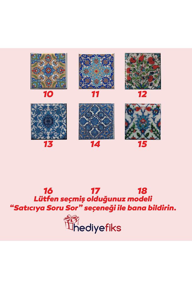 Ahşap, Çini Motifli, Takı Saat Kol Düğmesi Kutusu - 3