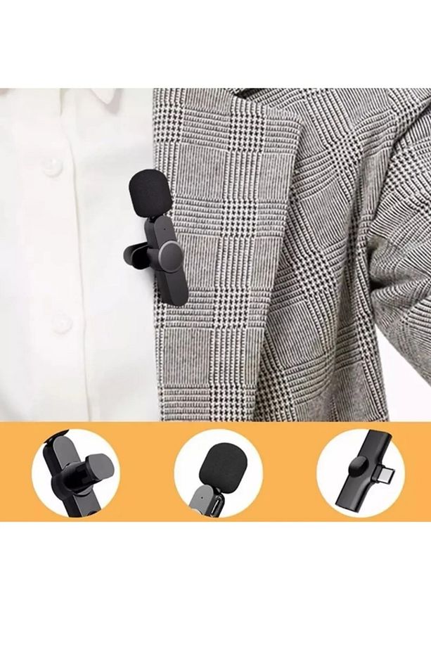 Tiktok Youtuber  Gazeteci Spiker Yorumcu Kablosuz Video Çekimi Yaka Mikrofonu İos Ve Android Uyumlu - 2