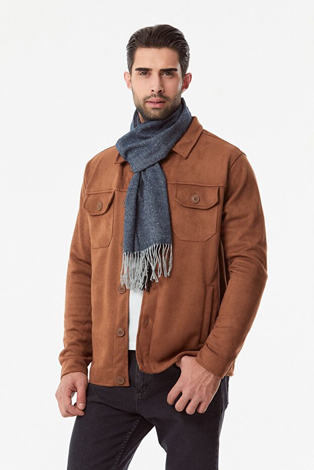 وشاح منقوش ناعم الملمس - 1