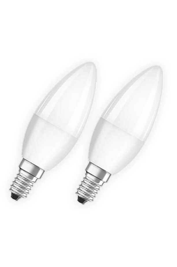 Tasarruflu Led 5=28 Watt Sarı Işıklı 2 Adet Mum Ampul Avize Abajur Lambası E14 Ince Duylu - 1