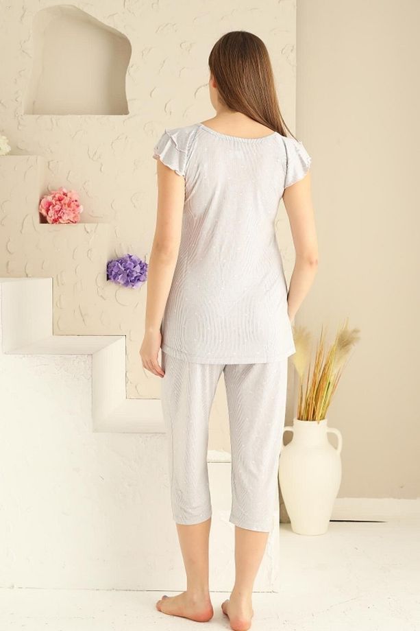 Gri Bermuda Pijama Takımı - 6