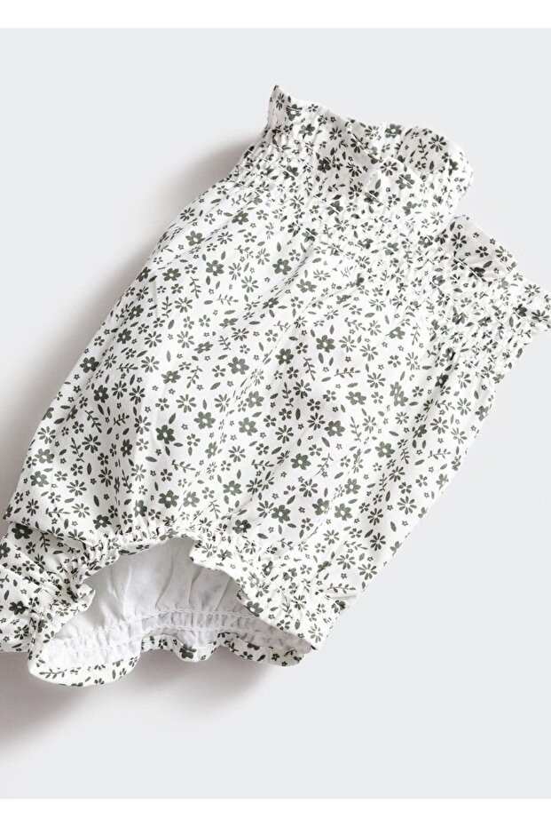 Desenli pamuklu şort - 5