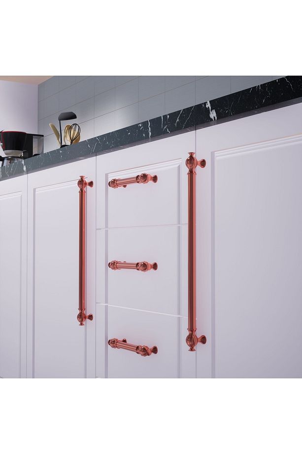 Ebrar Rose 192 Mm Kulp Lüks Country Mutfak Mobilya Dolap Çekmece Kulpu - 5