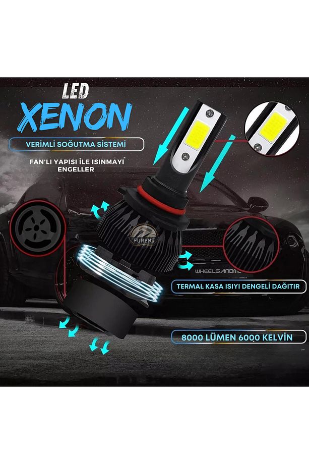 Fiat Tofaş Sis Farı Uyumlu Şimşek Etkili Led Xenon Light Series H3 - 5