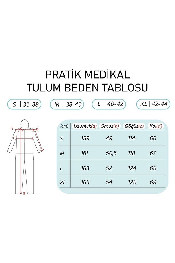 Işçi Tulumu, Bahçıvan, Kuaför, Sağlık Çalışanı, Sıvı Geçirmez, Terletmez Kumaş Unisex - 8