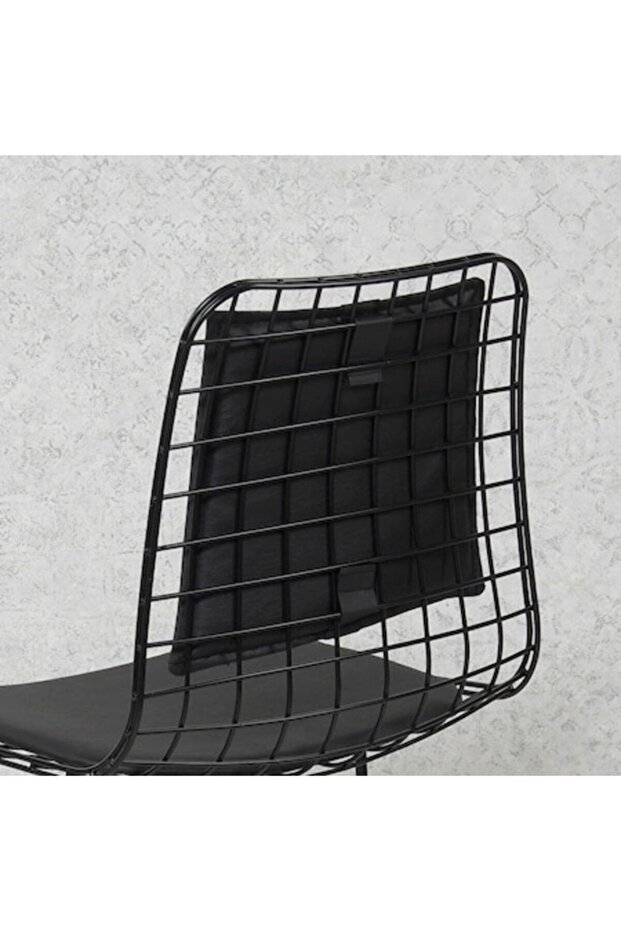 Siyah Tel Sandalye Sırt Minderi - 3