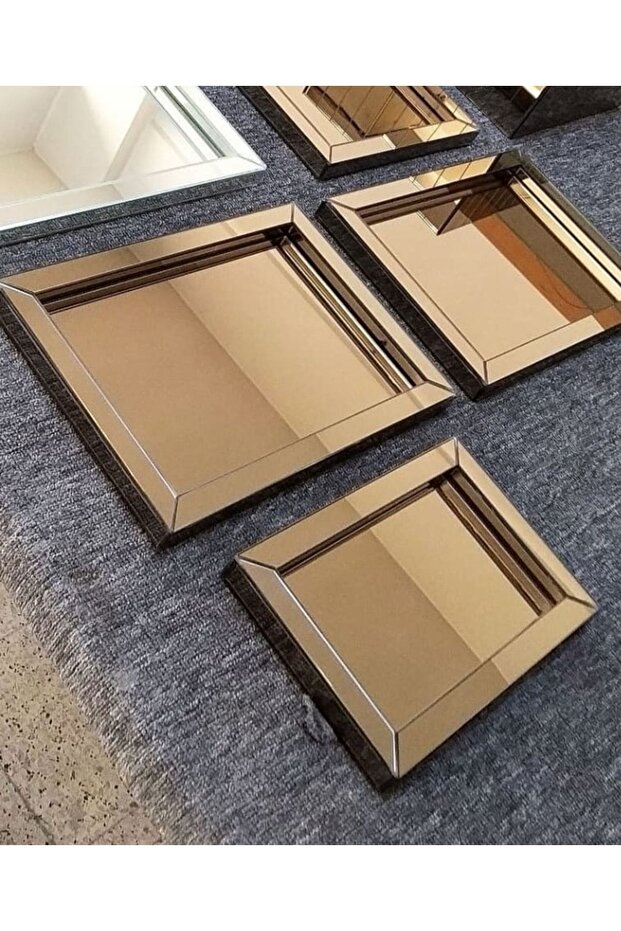 2 Li Bronz Ayna Tepsi - 3