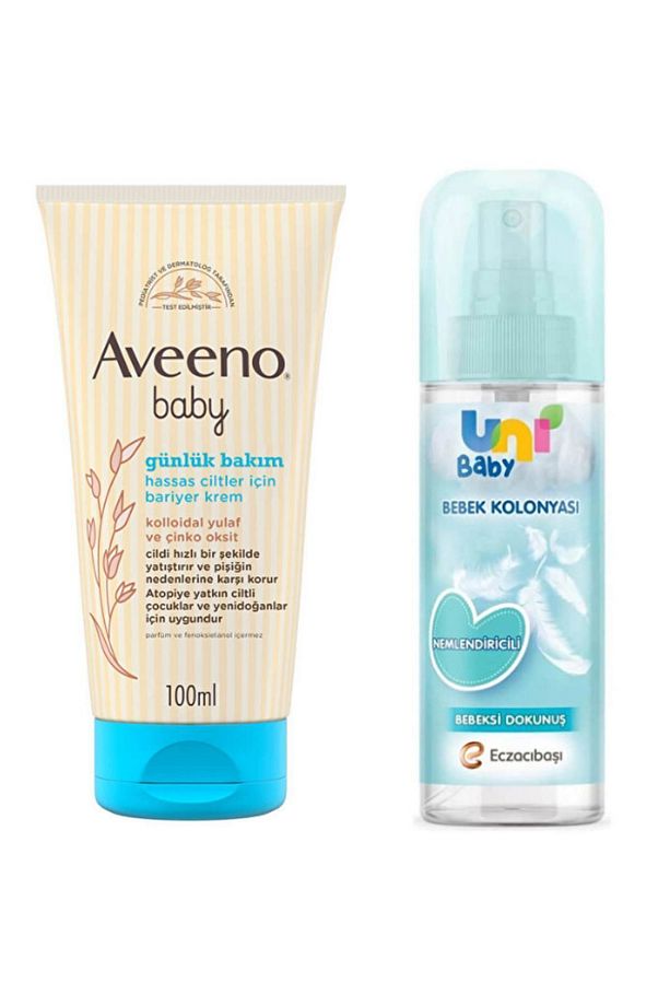 Kolloidal Yulaf ve Çinko Oksit İçerikli Bebek Kremi 100ml + Uni Baby Bebek Kolonyası Hediye - 1