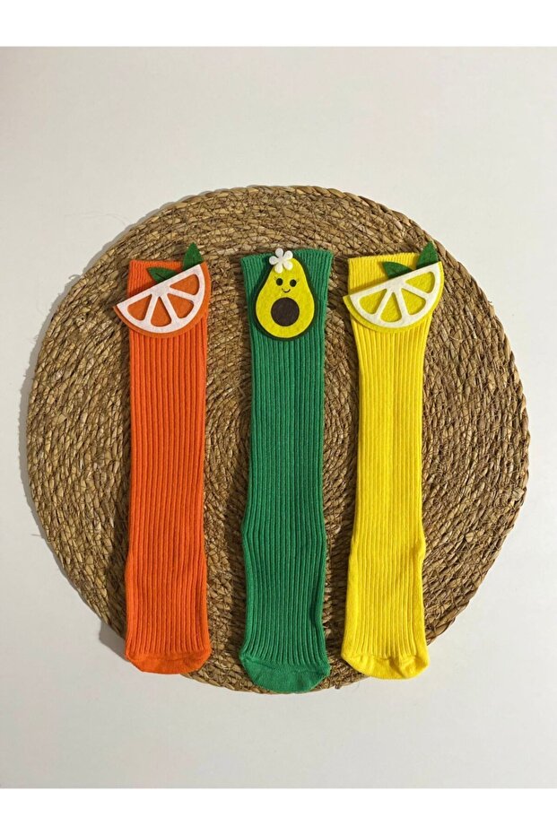 3 Pack Fruit Figured Baby And Kids Knee Socks