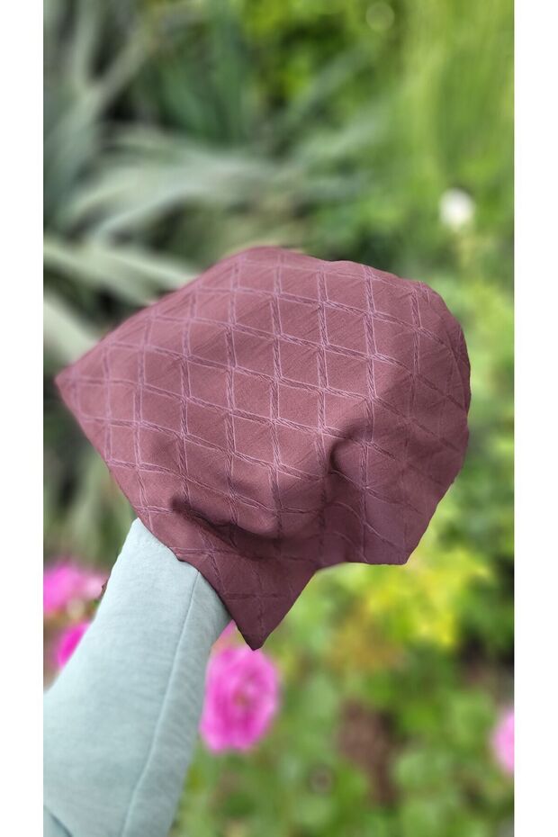 Kadın Tesettür Hijab Bambu Jakar Eşarp*Acı Kahve 7 - 1