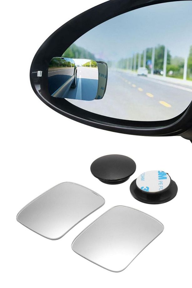 Dikdörtgen Gerçek Cam Kör Nokta Aynası Park Aynası 360 Derece 3M Foam Yapıştırıcılı Hareketli 2 Adet - 7