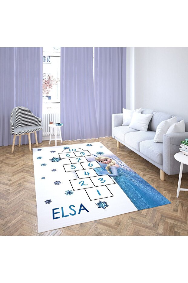 Elsa Dijital Baskı Kalın Taban Halı - 5