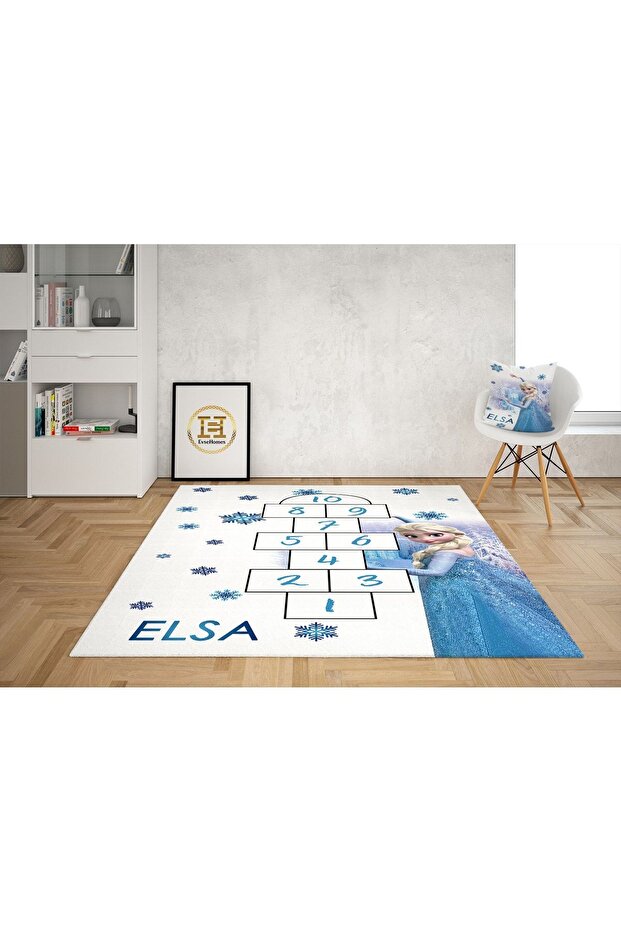 Elsa Dijital Baskı Kalın Taban Halı - 1