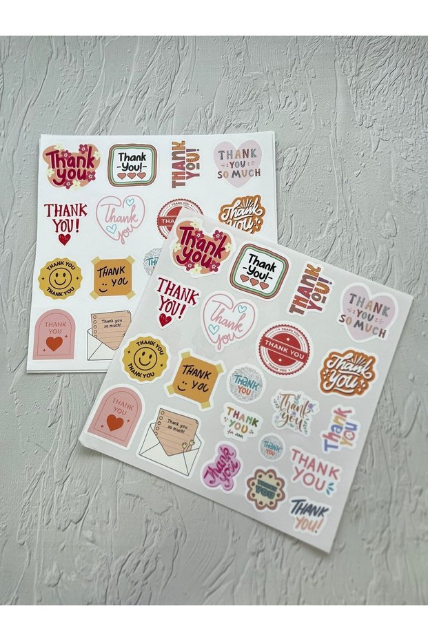 Thank You So Much Set Opaque Sticker - Special Cut (2 Sets / 42 Pieces Sticker)
