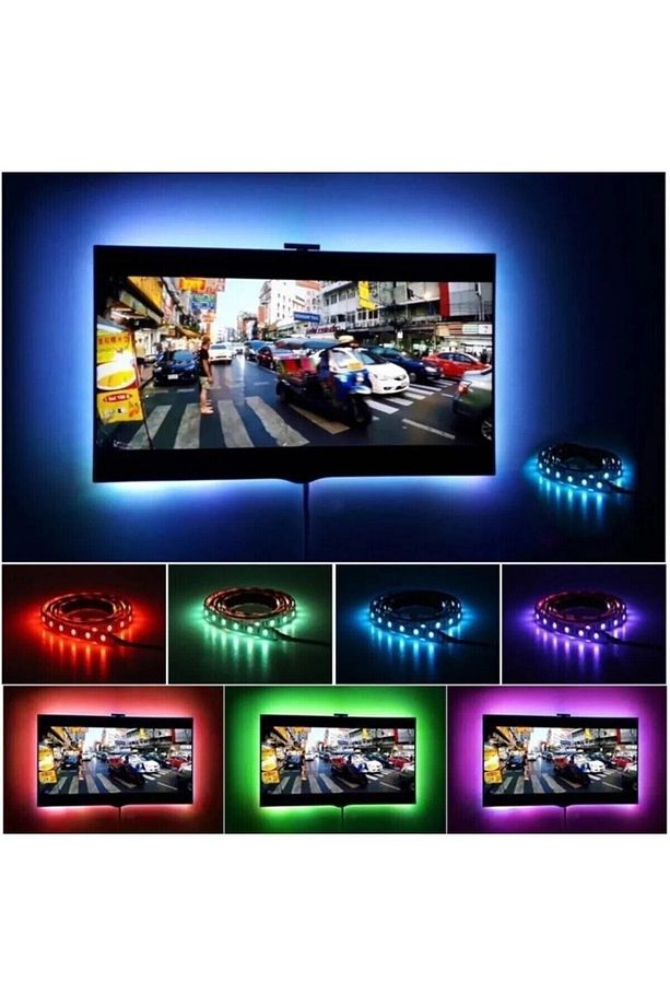 Sese Ve Müziğe Duyarlı Rgb Şerit Led Tak Çalıştır 2 Metre - 8