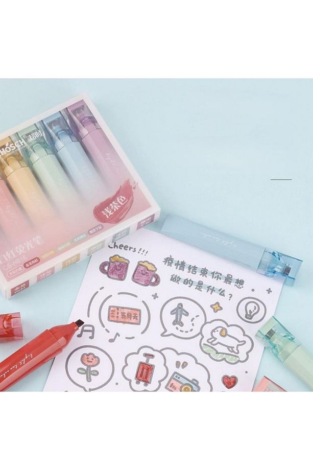 Chosch Colorful Fosforlu Kalem Işaretleme Kalemi 6 Lı Set - 2