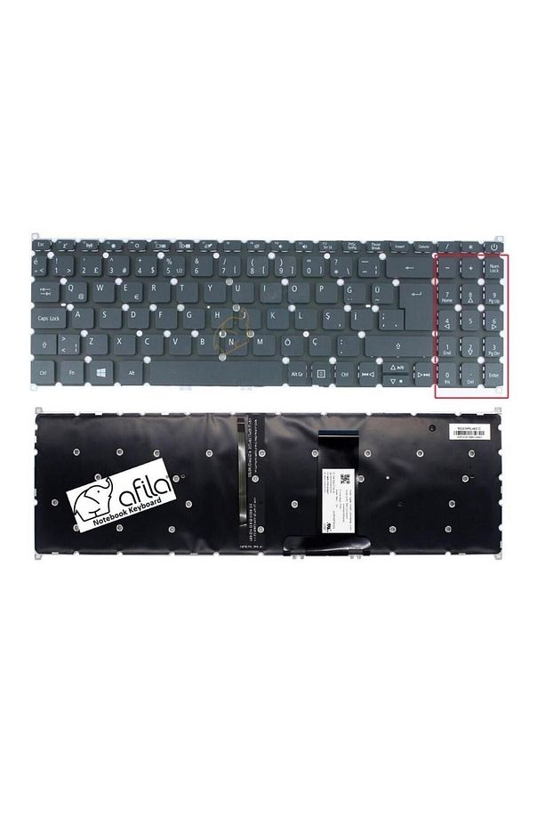 Acer Swift 3 SF315-52G-523P, SF315-52G-52H2 Notebook Klavyesi (Siyah TR) ışıklı - 1