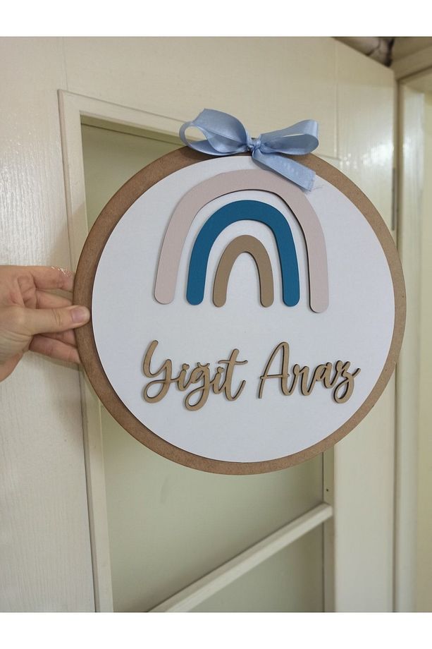 ÇOCUK VE BEBEK ODASI HARF ÜZERİ İSİMLİ KAPI VE DUVAR KAPI SÜSÜ PANO İSİMLİK - 1