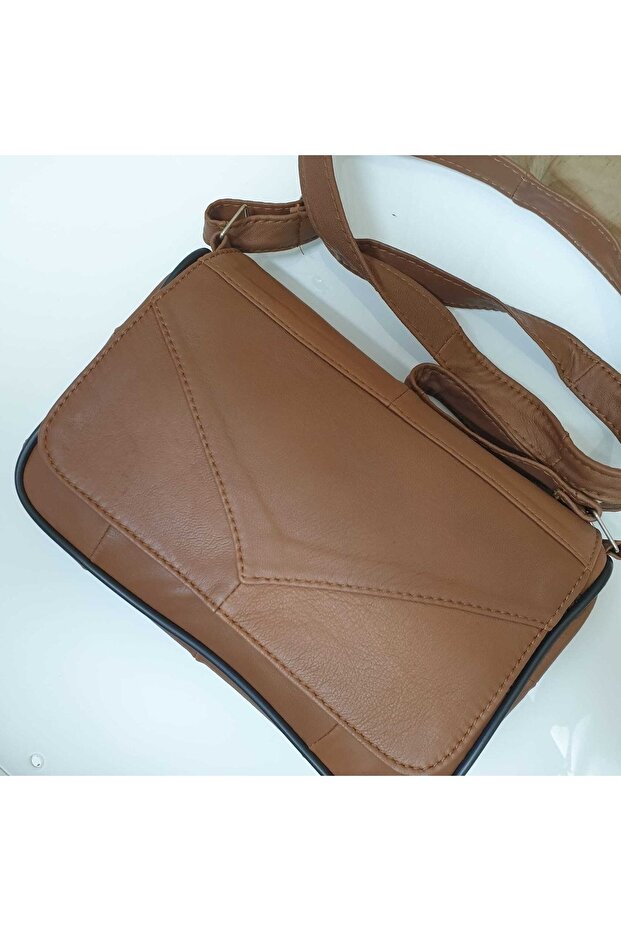 Hakiki Deri Kadın Çanta (TABA) - 1