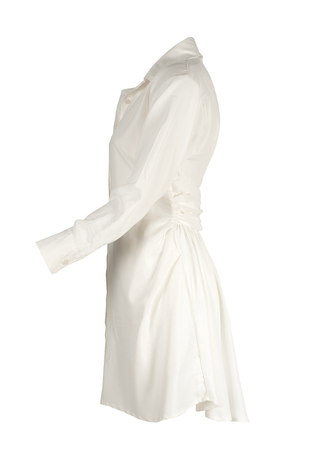 Drapeli Gömlek Elbise - 6