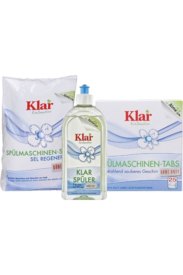 Organic Dishwasher 3-Pack Ecopaket (Tablet, Brightener, Salt)