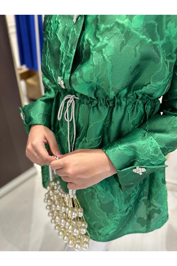 Perla Bluz Yeşil - 5