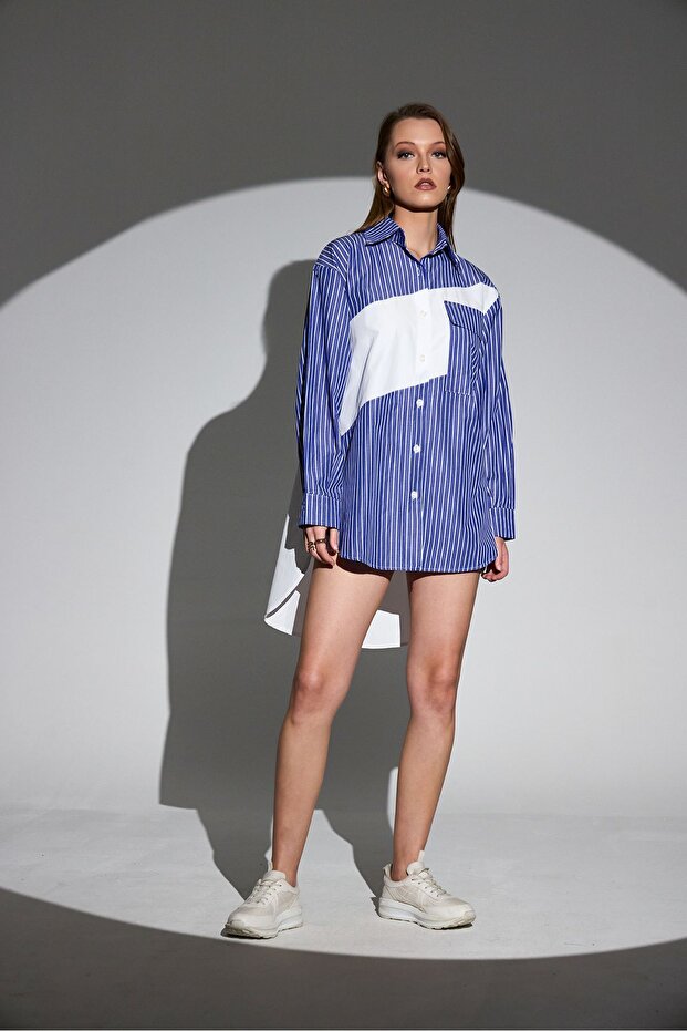 قميص طويل بأزرار - 1