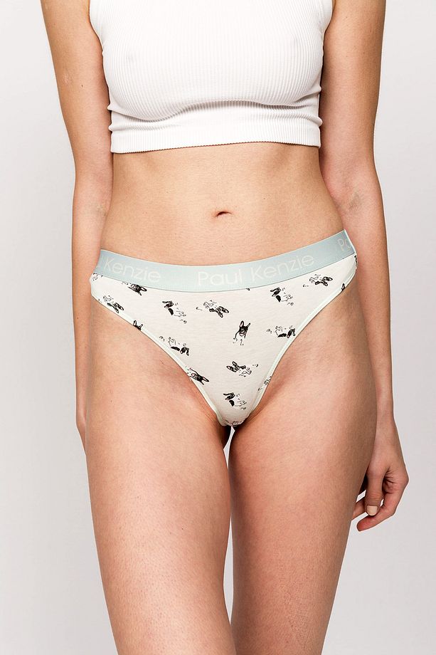 x Kurtaran Ev - Desenli Kadın String Külot - Frenchie - 5