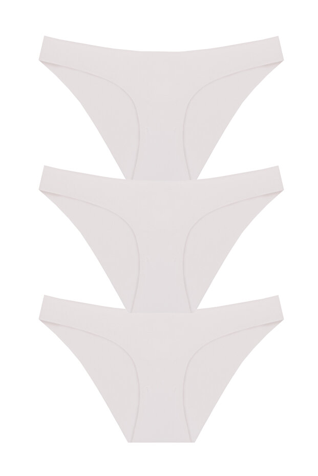 Laser Cut Smooth Elegant Fabric Women's Slip Panties 3-Piece Pack R4+10