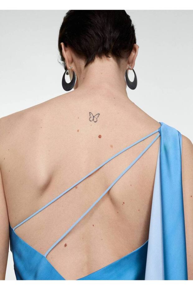 Degrade Asimetrik Elbise - 8