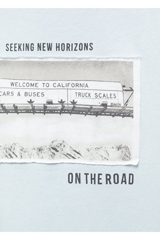 Desenli pamuklu tişört - 3