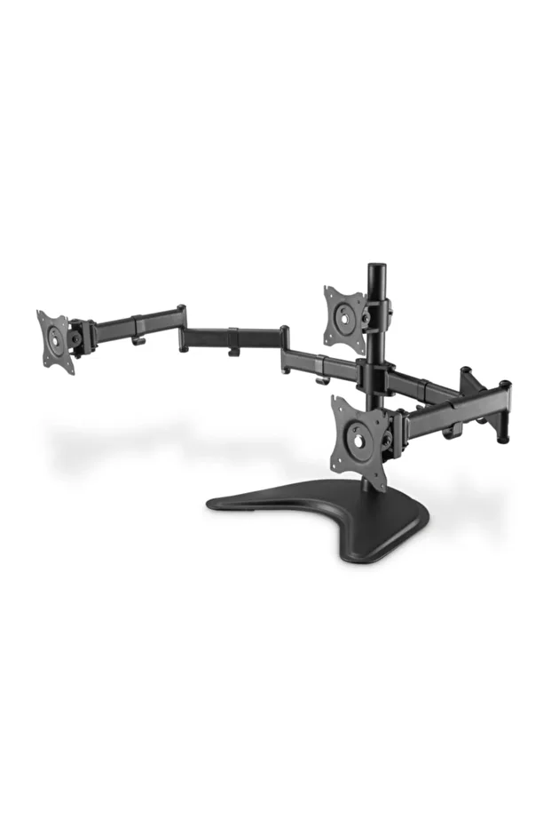 Ayaklı Üçlü Monitör Tutucusu 13-27", 3 X 8 Kg (MAKS.), Siyah - 5