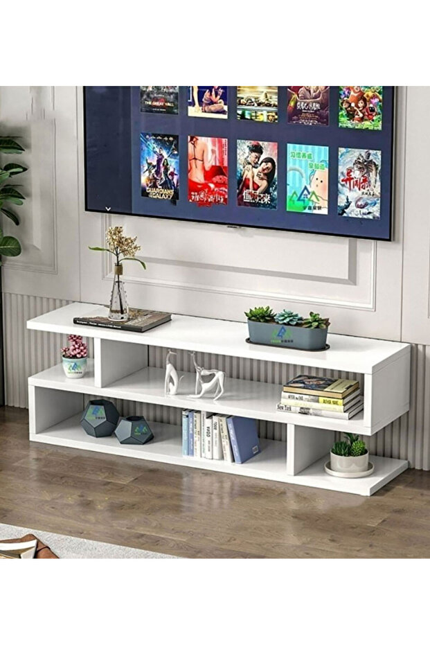Modern TV and Coffee Table Living Room Home Furniture 100×24 White