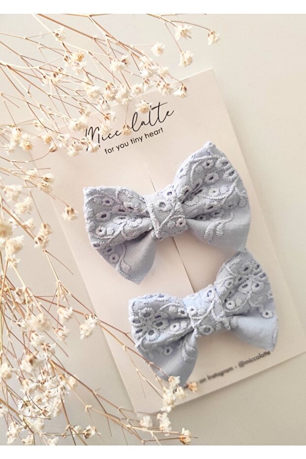 Girl's Scalloped Bow Clip Buckle Set (2Pcs)