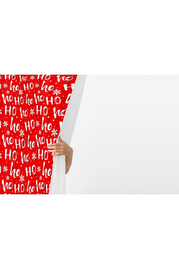 Hohoho Yılbaşı Desen Tek Kanat Fon Perde - 3
