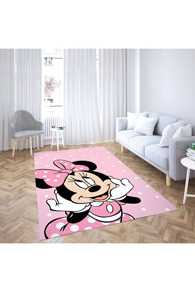 Pembe Miini Kalın Taban Halı - 3