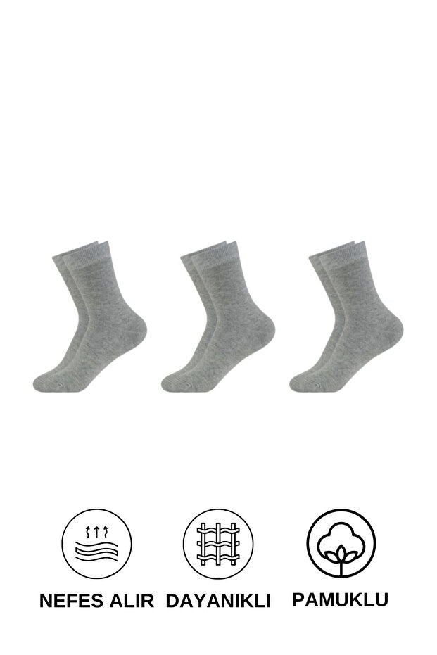 Cotton Men's Classic Summer Long Socks 3-Piece