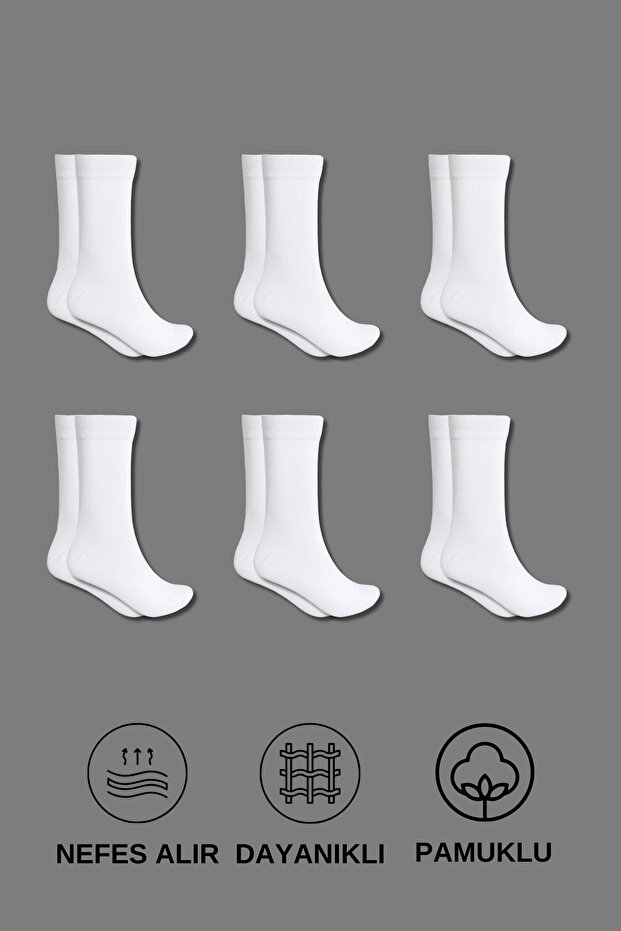 Set of 6 Men's Classic Summer Cotton Long Socks