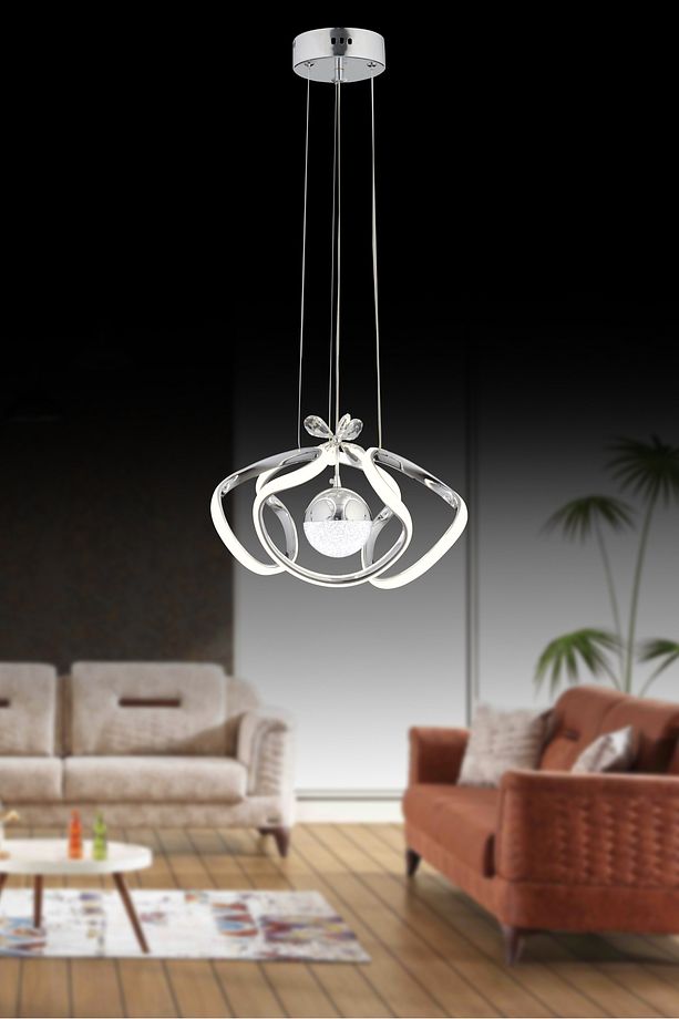LED AVİZE UFO 3LÜ SARKIT ÇİFT RENK IŞIKLI - 1