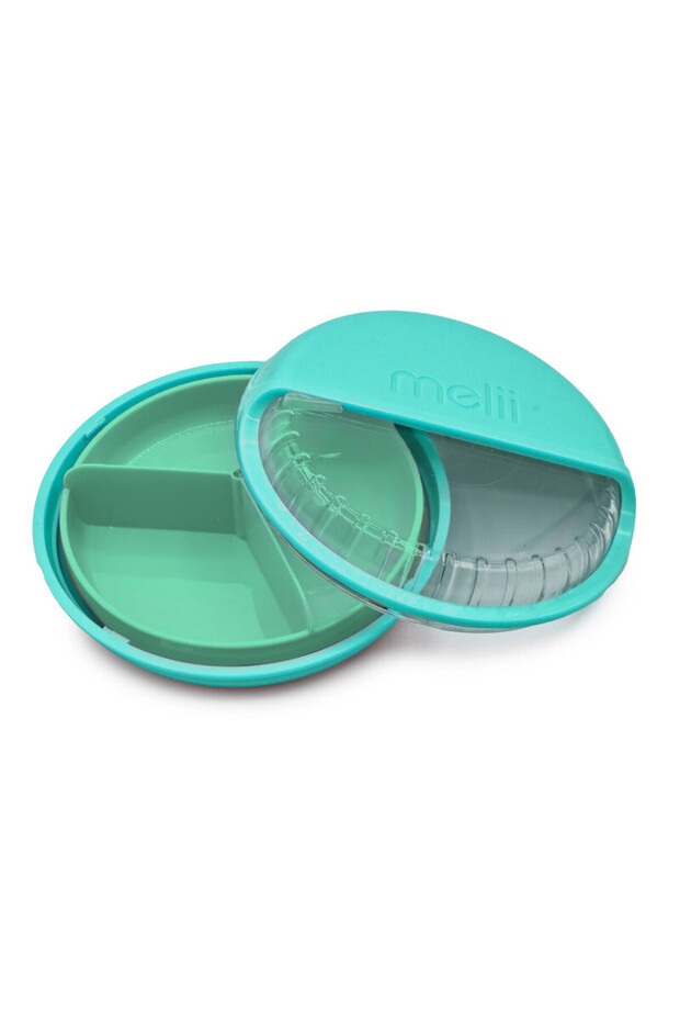 حاوية الوجبات الخفيفة ذات 3 أقسام باللون الفيروزي - 4