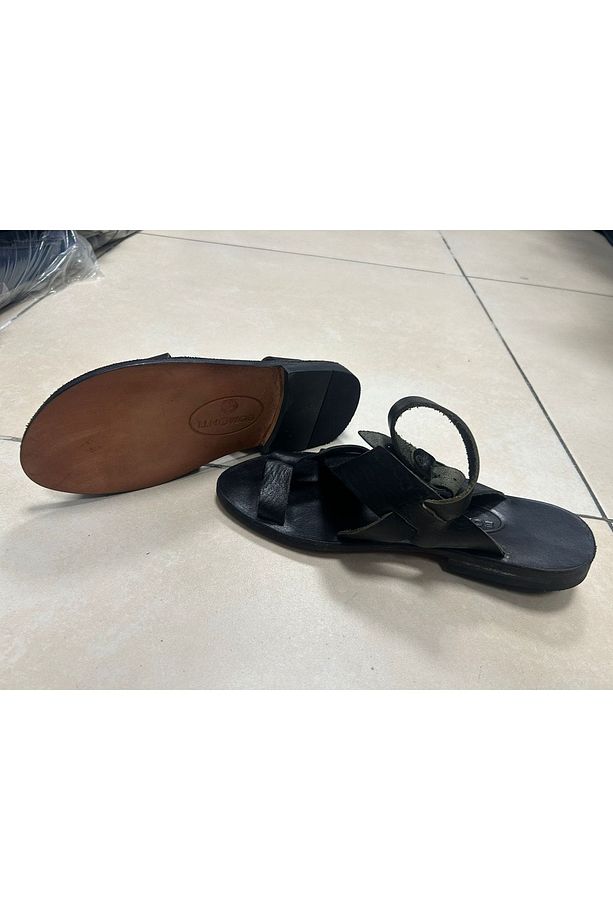 El Yapımı Yüzde Yüz ( Topruk Harıc) Deri 01 Model Deri Sandalet - 4