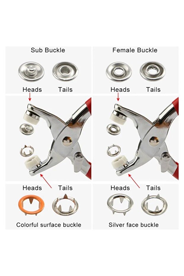 Easy Snap Button Attachment - Snap Pliers and Button - 2