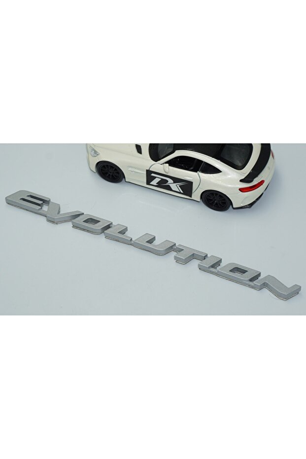 Mitsubishi Lancer Evolution Gray Luggage Text Logo - Compatible - 3