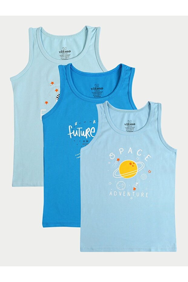3-Pack Boys' Cotton Astro Mixed Undershirts