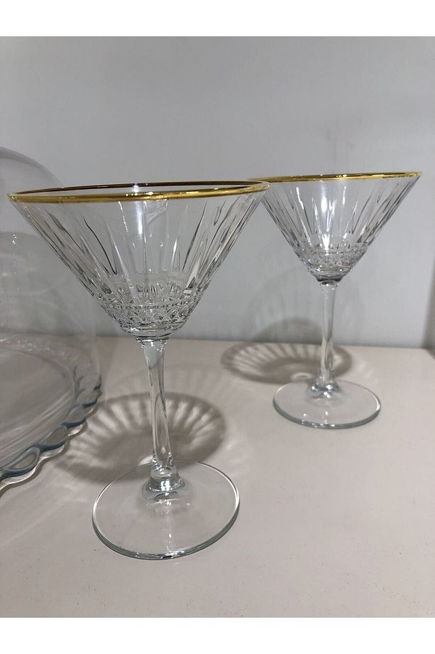 Elysia Yaldızlı Ayaklı Bardak Martini 4lu - 1